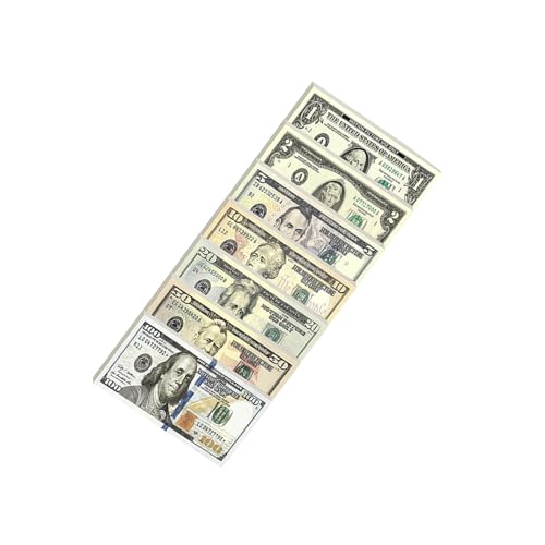 Krilucly 120 Stück Dollarscheine, Spielgeld-Banknoten, Requisitengeld, Spielgeld, Dummy-Dollarscheine für Filmrequisiten, zum Lernen und Spielen für Kinder Krilucly 120 Stück Dollarscheine, Spielgeld-Banknoten, Requisitengeld, Spielgeld, Dummy-Dollarscheine für Filmrequisiten, zum Lernen und Spielen für Kinder von Krilucly