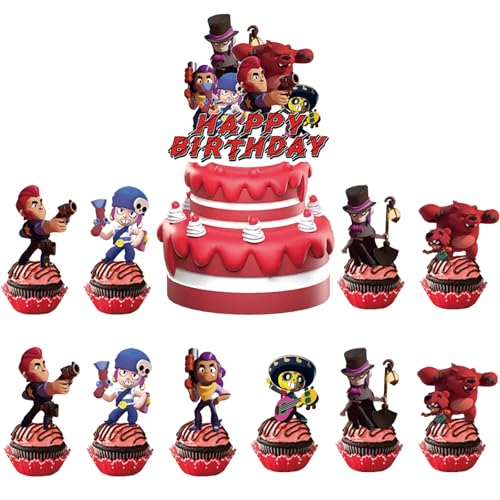Krilucly 25 Stück Cartoon-Tortendekoration, Geburtstags-Kuchendekoration, Cupcake-Dekoration, für Motto-Geburtstagsfeier, Kuchendekoration für Kindergeburtstagsfeier Krilucly 25 Stück Cartoon-Tortendekoration, Geburtstags-Kuchendekoration, Cupcake-Dekoration, für Motto-Geburtstagsfeier, Kuchendekoration für Kindergeburtstagsfeier von Krilucly