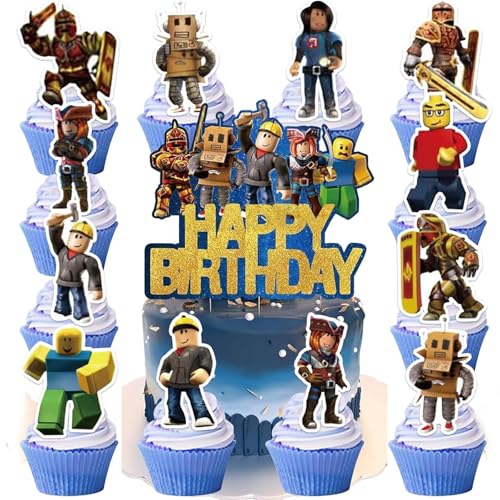 Krilucly 25 Stück Kuchendekorationen Geburtstag, Cartoon, Kuchendekorationen, personalisierte Dekorationen für Kuchen, Cupcake Topper, Cake Topper für Kindergeburtstagsparty Krilucly 25 Stück Kuchendekorationen Geburtstag, Cartoon, Kuchendekorationen, personalisierte Dekorationen für Kuchen, Cupcake Topper, Cake Topper für Kindergeburtstagsparty von Krilucly