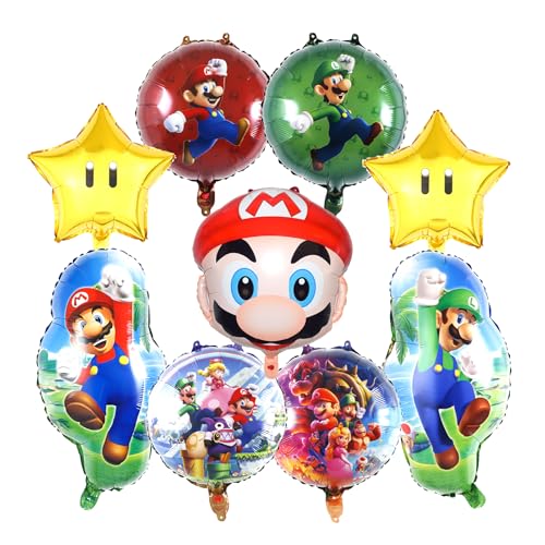 Set mit 9 Cartoon-Luftballons, Geburtstagsdekoration für Kinder, Thema Party, Luftballons, Cartoon-Dekoration, Luftballons aus Aluminium, Dekoration für Geburtstagsfeiern für Jungen Set mit 9 Cartoon-Luftballons, Geburtstagsdekoration für Kinder, Thema Party, Luftballons, Cartoon-Dekoration, Luftballons aus Aluminium, Dekoration für Geburtstagsfeiern für Jungen von Krilucly