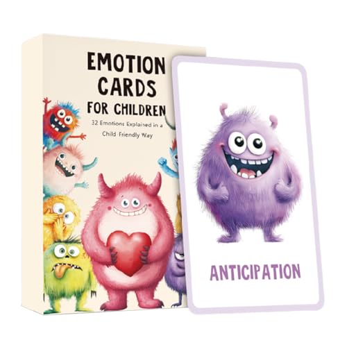 Krmoau Emotionen Karten Für Kinder, Realistische Bildkarten Für Kleinkinder Mit Emotionen, Lernkarten Zur Förderung Sozialer Kompetenzen Für Unterwegs Und Kindergarten von Krmoau