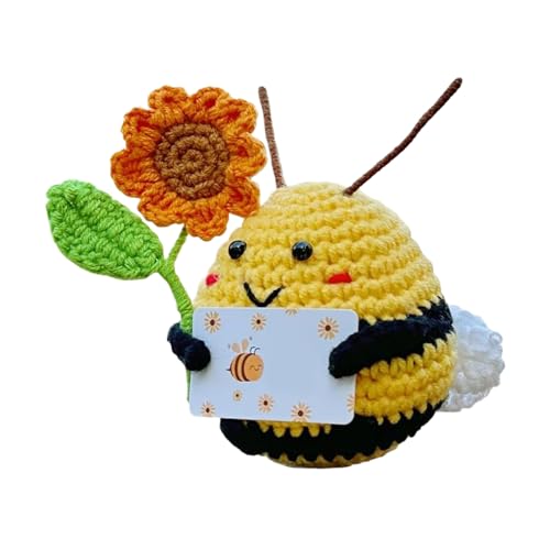 Krmoau Gehäkelte Biene, Bienen Positive Sonnenblume Gehäkelt, Positive Geschenke Biene Gestrickte Puppe, Puppen Inspirierende Schreibtischdekoration Für Kinder Erwachsene Partygeschenke Krmoau Gehäkelte Biene, Bienen Positive Sonnenblume Gehäkelt, Positive Geschenke Biene Gestrickte Puppe, Puppen Inspirierende Schreibtischdekoration Für Kinder Erwachsene Partygeschenke von Krmoau