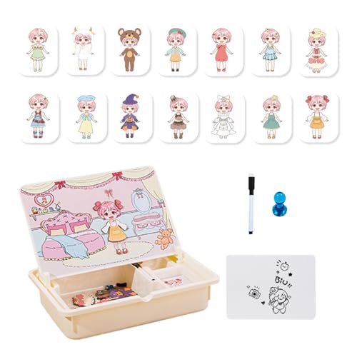 Krmoau Magnetische Für Kinder, Magnetisches Puzzle Lernspielzeug Für Kleinkinder, Kleinkinder Mit Tragetasche Für Vorschulkinder Ab 3 Jahren, Mädchen, Kindergarten von Krmoau