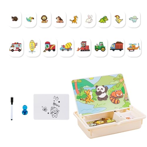 Krmoau Magnetische Für Kinder, Magnetisches Puzzle Lernspielzeug Für Kleinkinder, Kleinkinder Mit Tragetasche Für Vorschulkinder Ab 3 Jahren, Mädchen, Kindergarten Krmoau Magnetische Für Kinder, Magnetisches Puzzle Lernspielzeug Für Kleinkinder, Kleinkinder Mit Tragetasche Für Vorschulkinder Ab 3 Jahren, Mädchen, Kindergarten von Krmoau