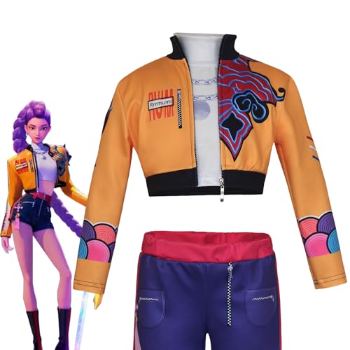 Kpop Hunters Cosplay Rumi, Huntrix Anime Kostüm, Cosplay, Halloween Karneval Party Kostüm für Mädchen Erwachsene, perfekt für Halloween, Weihnachten, Geburtstag, Party, Kleid Gold Schwarz, 7-12 Jahre Kpop Hunters Cosplay Rumi, Huntrix Anime Kostüm, Cosplay, Halloween Karneval Party Kostüm für Mädchen Erwachsene, perfekt für Halloween, Weihnachten, Geburtstag, Party, Kleid Gold Schwarz, 7-12 Jahre von Kroilucaly