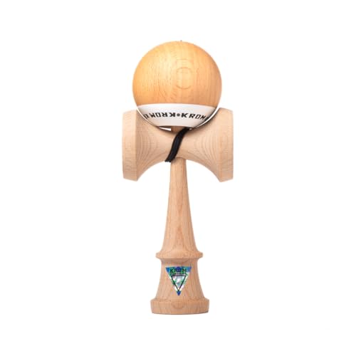 KROM Original Kendama aus Holz für Anfänger und Fortgeschrittene - POP Naked - Geschicklichkeitsspiel für draußen und drinnen - Holzspielzeug mit Schnur und Ball - Kendama Skilltoy Kugelfangspiel von KROM