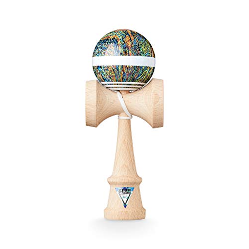 Original KROM Pro Kendama - Noia 5 - aus Holz für Anfänger und Fortgeschrittene - Geschicklichkeitsspiel für draußen und drinnen - Holzspielzeug mit Schnur und Ball - Kendama Skilltoy Kugelfangspiel von KROM