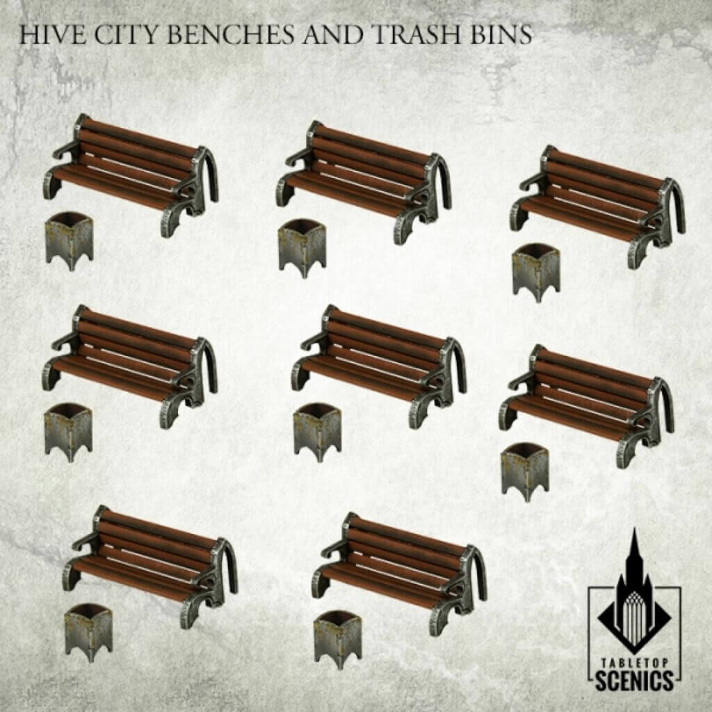 Hive City Benches & Trash Bins von Kromlech