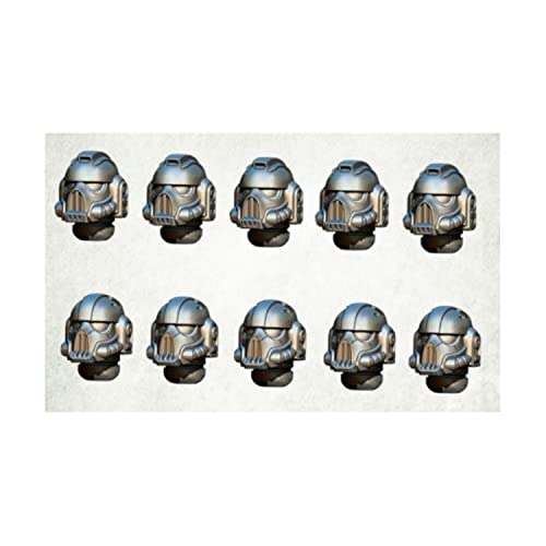 Kromlech Legionäre Köpfe: Liberator Pattern (10) - Tabletop-Spiel-Zubehör für Science-Fiction Fans ab 14 Jahren von Kromlech