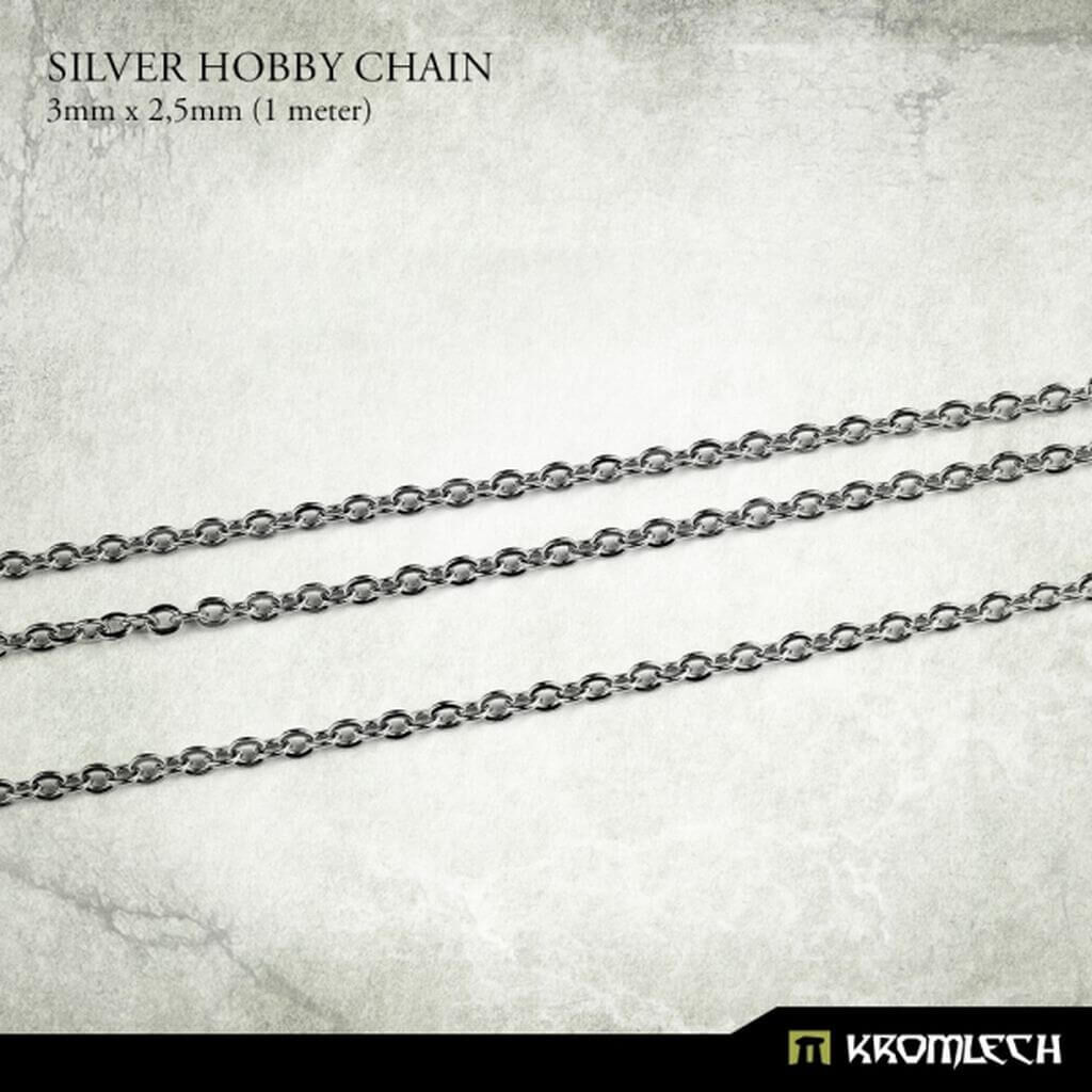 Silver Hobby Chain 3mm x 2,5mm (1 meter) von Kromlech