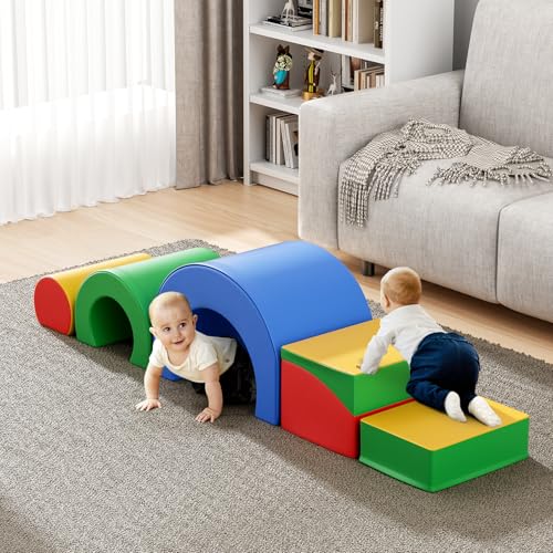 Krovtoy XL Softbausteine Riesenbausteine Schaumstoffbausteine Großbausteine Kinder Schaumstoff bausteine Mehrfarbig (5-teiliges Set-Farbe) von Krovtoy