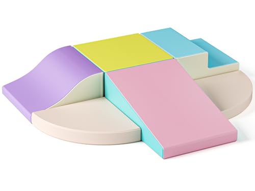 Krovtoy XL Softbausteine Riesenbausteine Schaumstoffbausteine Großbausteine Kinder Schaumstoff bausteine Mehrfarbig (6-teiliges Set – Biskuit-Macaron) von Krovtoy