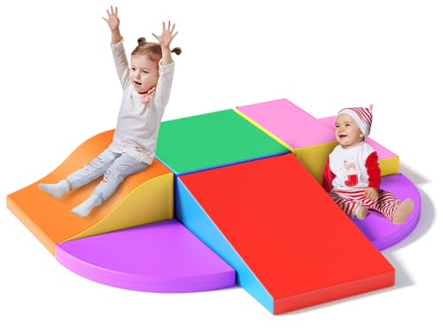 Krovtoy XL Softbausteine Riesenbausteine Schaumstoffbausteine Großbausteine Kinder Schaumstoff bausteine Mehrfarbig (6-teiliges Set-Farbschwamm) von Krovtoy