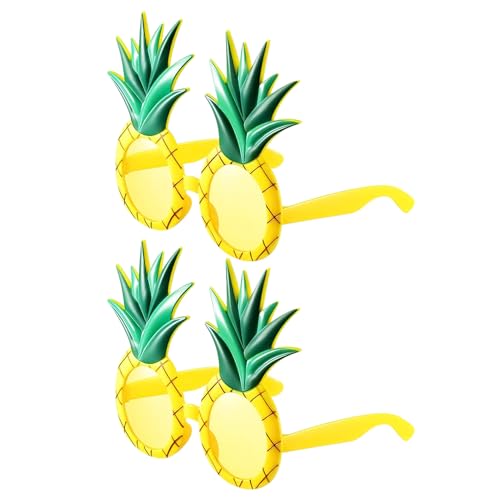 Krujecnt 2 Paar Lustige Ananas-Sonnenbrillen Für Erwachsene - Hawaii-Party Accessoire, Sommer Poolparty Zubehör, HuIa-Kostüm Accessoires Für strande- Und Themenpartys von Krujecnt