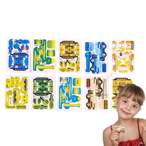 Krujecnt 3D-Puzzle für Kinder,3D-Puzzles für Kinder, Panzer-Puzzle, Manuelle Montage aus Schaumstoff, Flugzeug-Panzer-Puzzle, pädagogisches Lernspielzeug für Jungen und Mädchen von Krujecnt