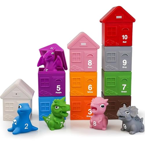 Krujecnt Dinosaurier Spielzeug, Farbsortierspielzeug Für Kinder, Zählen Dinos-Sortierspiel Aus Silikon, Spaß Dinosaurier Stacking Spiel Für 3+ Jahre Alt jungens Mädchen Krujecnt Dinosaurier Spielzeug, Farbsortierspielzeug Für Kinder, Zählen Dinos-Sortierspiel Aus Silikon, Spaß Dinosaurier Stacking Spiel Für 3+ Jahre Alt jungens Mädchen von Krujecnt