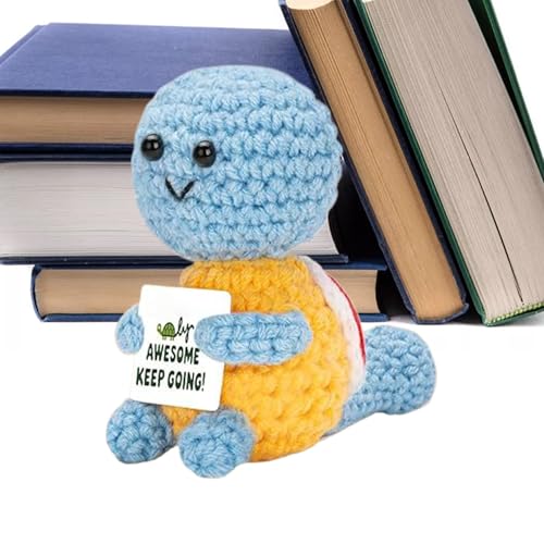 Krujecnt Emotionale Unterstützung Schildkröte | Inspirierende Spielpuppe,Kreative Schreibtischdekoration Für Zuhause Geburtstagsgeschenk Ideen Mit Kuscheltier Optik von Krujecnt