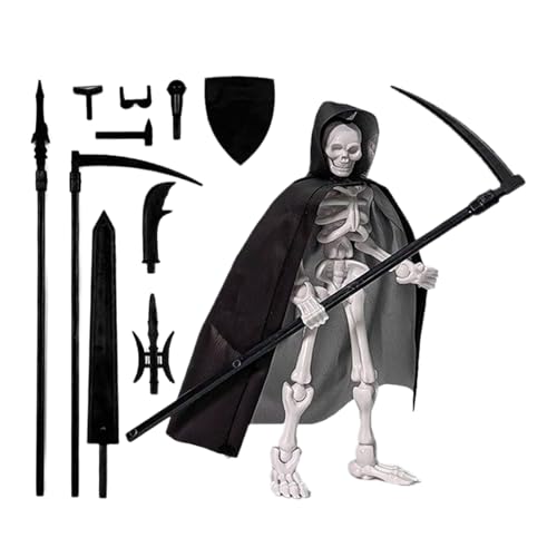 Krujecnt Multi -Joint -Aktion -Zahlen, Schädel -Aktion -Abbildung,Multi-Gelenk-Schädel-Aktionskulptur - Posenable Figuren mit dem Kampfwerkzeugbaugruppe für den Esstisch Krujecnt Multi -Joint -Aktion -Zahlen, Schädel -Aktion -Abbildung,Multi-Gelenk-Schädel-Aktionskulptur - Posenable Figuren mit dem Kampfwerkzeugbaugruppe für den Esstisch von Krujecnt