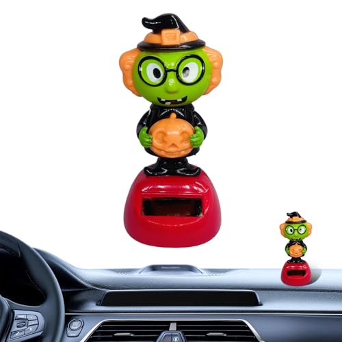 Krujecnt Solar Spielzeug Für Fenster - Tanzendes Auto-Für Armaturenbrett - Animierte Halloween Cartoon-Dashboard-Deko für Auto Wohnzimmer Zuhause Fahrzeug von Krujecnt