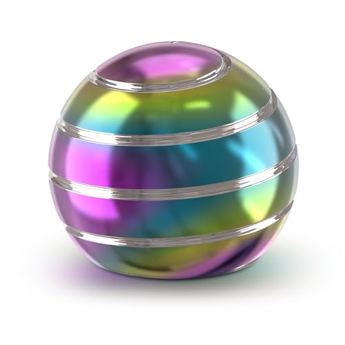 Kinetic Desk Toys, Fidget Toys Stocking Stuffers for Autism Sensory Toy, Anxiety Toys for Office for Adults (4.5cm, Rainbow) von Kryfa
