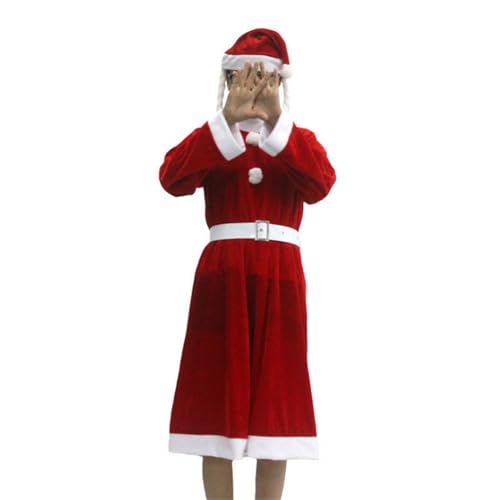 Ksikdeg 3/4/5/6/7-teiliger Weihnachtsmannanzug für Erwachsene, Lederstiefelkleid/Oberteil, Hose, rot, Weihnachtsmann-Kostüm, Weihnachten, Party, Cosplay Ksikdeg 3/4/5/6/7-teiliger Weihnachtsmannanzug für Erwachsene, Lederstiefelkleid/Oberteil, Hose, rot, Weihnachtsmann-Kostüm, Weihnachten, Party, Cosplay von Ksikdeg