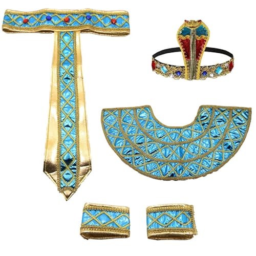 Ksikdeg Ägyptisches Kostümzubehör, ägyptische Stirnbänder, Schlangen-Kopfschmuck, ägyptischer Gürtel, Halsband, Armband für Damen und Herren Ksikdeg Ägyptisches Kostümzubehör, ägyptische Stirnbänder, Schlangen-Kopfschmuck, ägyptischer Gürtel, Halsband, Armband für Damen und Herren von Ksikdeg