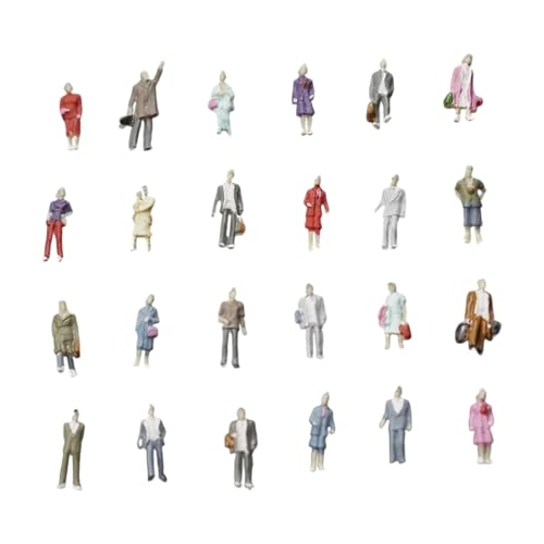 Ksikdeg Bunte Miniatur-Figuren für Modelleisenbahn-Szene, Modelleisenbahn, Layout, zufällige Menschen, Dioramen, 25 Stück Ksikdeg Bunte Miniatur-Figuren für Modelleisenbahn-Szene, Modelleisenbahn, Layout, zufällige Menschen, Dioramen, 25 Stück von Ksikdeg