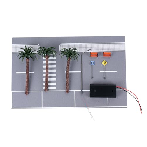 Ksikdeg Miniatur-Straßenszene Set für 1:64 Modelllandschaften Gebäude Sand Modell Zubehör Kits mit Straßenschild Ksikdeg Miniatur-Straßenszene Set für 1:64 Modelllandschaften Gebäude Sand Modell Zubehör Kits mit Straßenschild von Ksikdeg