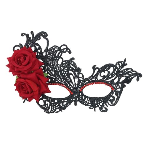 Ksikdeg Strasssteine ​​Maskerade Maske Venezianer Party Maske Halbgesicht Spitzenmaske Augenmaske Mardi Gras Halloween Party Kostüm von Ksikdeg