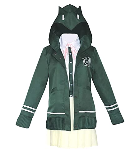 Ksmate Anime Nanami ChiaKi Cosplay Kostüm High School Uniform Kleid Hoodie Halloween Full Sets Outfits für Damen (Dunkelgrün, XXL) von Ksmate