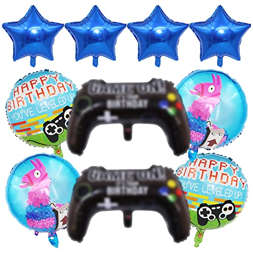 Geburtstagsballons 10 Stück Videospiel Party Ballons Groß Gamepad Folienluftballon Gamecontroller Luftballon Gamer-Ballon für Geburtstag Gaming Thema Partyzubehör Set für Junge Geburtstagsparty von Ksopsdey