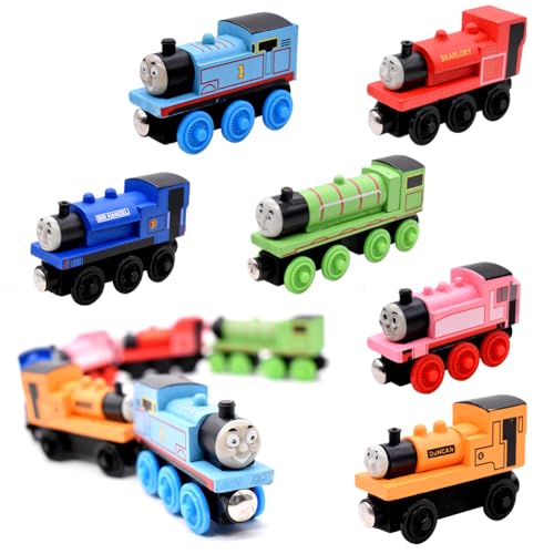 Ksopsdey Figuren Spielzeug Cake Topper，6 Stück Teilige Magneteisenbahn, Spielzeugzugmotor，Pull-Back Vehicle Für,Eisenbahnspielzeug, und Seine Freunde Für Preschool Kids 3 Years an von Ksopsdey