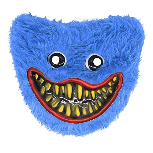 Ksopsdey Huggy Wuggy Maske, Poppy Playtime Masken, Halloween Monster Maske, Huggy Wuggy Cosplay Party Augenmasken Requisiten, für Cosplay Party Maskerade (Blau) von Ksopsdey