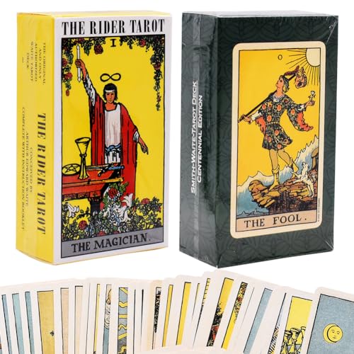 Tarotkarten für Anfänger,Taro-t Cards Set with Colorful Box,Taro-t Rider Waite Tarot-Deck Zukunft Erzählen Spiel Schicksal Vorhersage Karten Kit,Vintage Brettspiele,Familienparty Spaß Anfänger Kartens Tarotkarten für Anfänger,Taro-t Cards Set with Colorful Box,Taro-t Rider Waite Tarot-Deck Zukunft Erzählen Spiel Schicksal Vorhersage Karten Kit,Vintage Brettspiele,Familienparty Spaß Anfänger Kartens von Ksopsdey