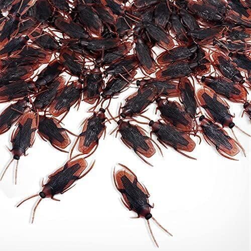 Ksquares Prank Fake Roaches, Favorite Trick Witz Spielzeug sehen echt aus, gruselige Insekten, realistische Kunststoff-Karakerlaken, Neuheit Kakerlake für Party, Weihnachten, Halloween, 300 Stück Ksquares Prank Fake Roaches, Favorite Trick Witz Spielzeug sehen echt aus, gruselige Insekten, realistische Kunststoff-Karakerlaken, Neuheit Kakerlake für Party, Weihnachten, Halloween, 300 Stück von Ksquares