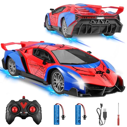 Ferngesteuertes Auto Spider, 1:18 Drift RC Car mit 2 Aufladbare Batterien und LED Licht, Weihnachten Geburtstags Geschenke Kinder, Spiele Draußen Drinnen Rennauto für Jungen ab 3 4 5 6 7 8 9 Jahre Ferngesteuertes Auto Spider, 1:18 Drift RC Car mit 2 Aufladbare Batterien und LED Licht, Weihnachten Geburtstags Geschenke Kinder, Spiele Draußen Drinnen Rennauto für Jungen ab 3 4 5 6 7 8 9 Jahre von Kssvzz