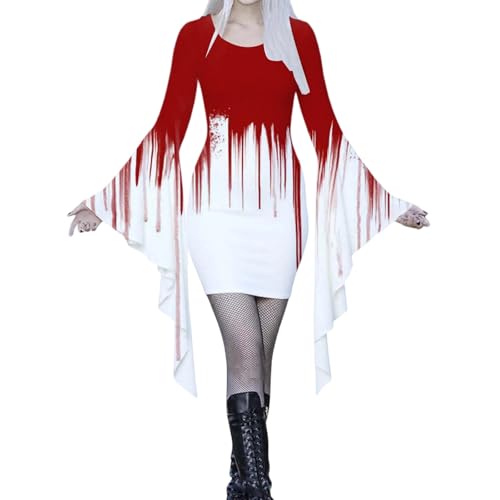 Kswlwccpp 2025 Fledermaus Kostüm Damen - Halloween Kostüm Gruselig Vampir Blutige Hexenkostüm Gothic Erwachsene Halloweenkostüme Cosplay Halloween Kleid Für Frauen S-XXL Kswlwccpp 2025 Fledermaus Kostüm Damen - Halloween Kostüm Gruselig Vampir Blutige Hexenkostüm Gothic Erwachsene Halloweenkostüme Cosplay Halloween Kleid Für Frauen S-XXL von Kswlwccpp