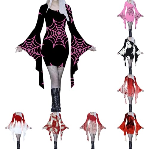 Kswlwccpp 2025 Fledermaus Kostüm Damen - Halloween Kostüm Gruselig Vampir Blutige Hexenkostüm Gothic Erwachsene Halloweenkostüme Cosplay Halloween Kleid Für Frauen S-XXL Kswlwccpp 2025 Fledermaus Kostüm Damen - Halloween Kostüm Gruselig Vampir Blutige Hexenkostüm Gothic Erwachsene Halloweenkostüme Cosplay Halloween Kleid Für Frauen S-XXL von Kswlwccpp