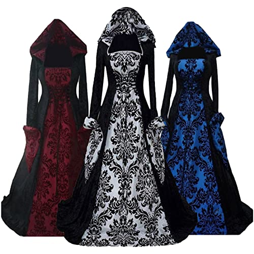 Kswlwccpp 2025 Gothic Kleidung Damen - Halloween Kostüm Lang Prinzessin Kleid Ballkleider Viktorianisches Mittelalter Steampunk Mittelalterkleider S-5XL Kswlwccpp 2025 Gothic Kleidung Damen - Halloween Kostüm Lang Prinzessin Kleid Ballkleider Viktorianisches Mittelalter Steampunk Mittelalterkleider S-5XL von Kswlwccpp