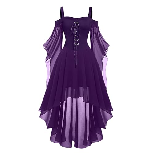 Kswlwccpp 2025 Mittelalter Kleidung Damen - Halloween Kostüm Kurz Gebundene Taille Gothic Kleid Vampir Renaissance Trompetenärmel Schwarz Erwachsene Mittelalter Kleid Fur Damen Kswlwccpp 2025 Mittelalter Kleidung Damen - Halloween Kostüm Kurz Gebundene Taille Gothic Kleid Vampir Renaissance Trompetenärmel Schwarz Erwachsene Mittelalter Kleid Fur Damen von Kswlwccpp