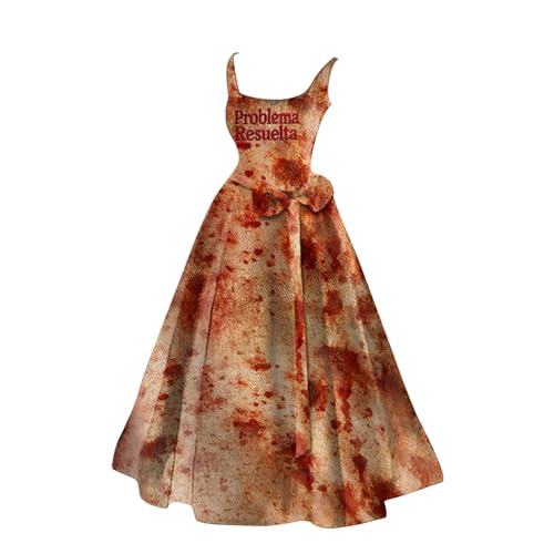 Kswlwccpp Halloween Kostüm Damen Gruselig Blutige Zombie Braut Kostüm Horror Elegant Brautkleid Ärmellos Aufdruck Halloween Kleid fur Damen Kswlwccpp Halloween Kostüm Damen Gruselig Blutige Zombie Braut Kostüm Horror Elegant Brautkleid Ärmellos Aufdruck Halloween Kleid fur Damen von Kswlwccpp