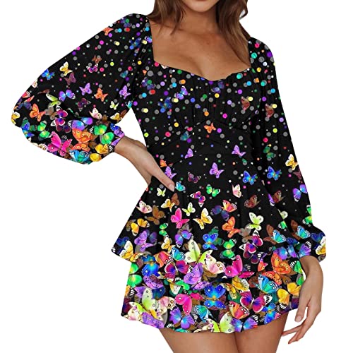 Kswlwccpp Piratin Kostüm Damen: Knielang XXl Sexy Lustig Piratenkostüm Strandkleid Elegant Große Größe Leicht Weiß Piratenkleid Karneval Kostüm Schwarz Fasching Weißes Kleid Sommerkleid von Kswlwccpp