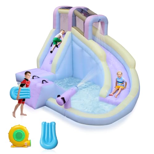 Ktaxon Aufblasbare Wasserrutschen für Kinder, Outdoor & Indoor Waterslide Park Bounce House mit Splash Pool, 550W Luftgebläse, Wasserpistole für Hinterhof, Rasen, Alter 3-8 Jahre Ktaxon Aufblasbare Wasserrutschen für Kinder, Outdoor & Indoor Waterslide Park Bounce House mit Splash Pool, 550W Luftgebläse, Wasserpistole für Hinterhof, Rasen, Alter 3-8 Jahre von Ktaxon