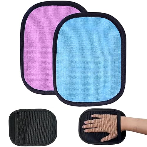 2 Stück Sandentferner für den Strand, Strandsand Reinigungshandschuh, Sand Entferner Strand, Tragbarer Strandsand Entferner, Entferner Reiniger Pad für Strandurlaub, Urlaub, Camping (Rosa+Blau) von Ktnyl