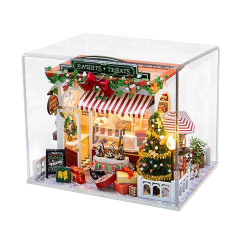 DIY Miniature Haus DIY Backen House mit LED Beleuchtung, Miniatur Selber Bauen Haus, DIY Mini Holz Christmas Haus Modell Set Mit Staub Acrylabdeckungen, Puppenhäuser Miniatur Tiny House DIY Miniature Haus DIY Backen House mit LED Beleuchtung, Miniatur Selber Bauen Haus, DIY Mini Holz Christmas Haus Modell Set Mit Staub Acrylabdeckungen, Puppenhäuser Miniatur Tiny House von Kuabiz