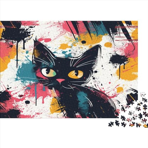 Cute Kat Puzzlespiel 1000 Teile Erwachsene -Puzzle 1000 Stück Spiel Puzzles Für Erwachsene Kinder Puzzle Erwachsenen Puzzlespiel Puzzel 1000pcs (75x50cm) von KuangGeKG