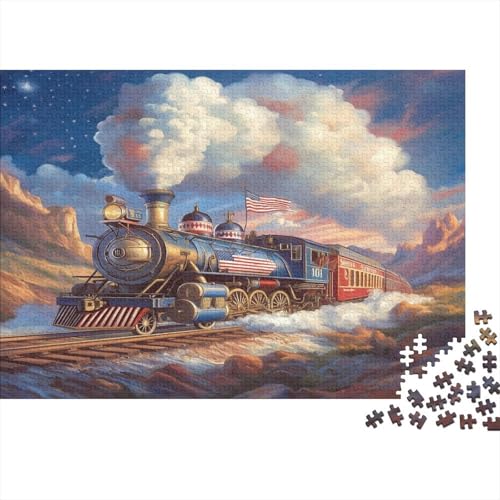Dampfzug Puzzle 1000 Teile Erwachsene Puzzles Für Erwachsene Klassische Puzzles 1000 Teile Erwachsene Puzzlespiel Schwer Pädagogisches Spielzeug Erwachsene Kinder Puzzel 1000pcs (75x50cm) von KuangGeKG