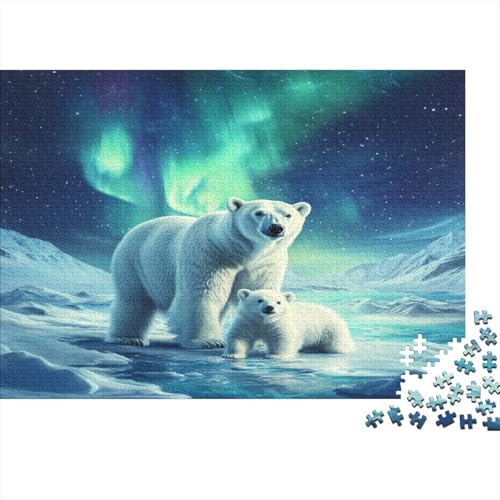 Eisbär Puzzle 1000 Teile Erwachsene Puzzles Für Erwachsene Klassische Puzzles 1000 Teile Erwachsene Puzzlespiel Schwer Pädagogisches Spielzeug Erwachsene Kinder Puzzel 1000pcs (75x50cm) von KuangGeKG