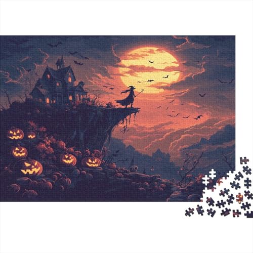 Hexe Puzzlespiel 1000 Teile Erwachsene -Puzzle 1000 Stück Spiel Puzzles Für Erwachsene Kinder Puzzle Erwachsenen Puzzlespiel Puzzel 1000pcs (75x50cm) von KuangGeKG