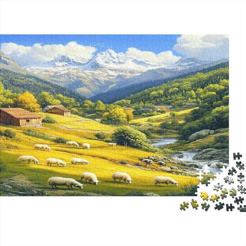 Lamm Puzzlespiel 1000 Teile Puzzle Für Erwachsene Und Kinder Ab 14 Jahren, Puzzle Erwachsenen Puzzlespi Puzzel 1000pcs (75x50cm) von KuangGeKG